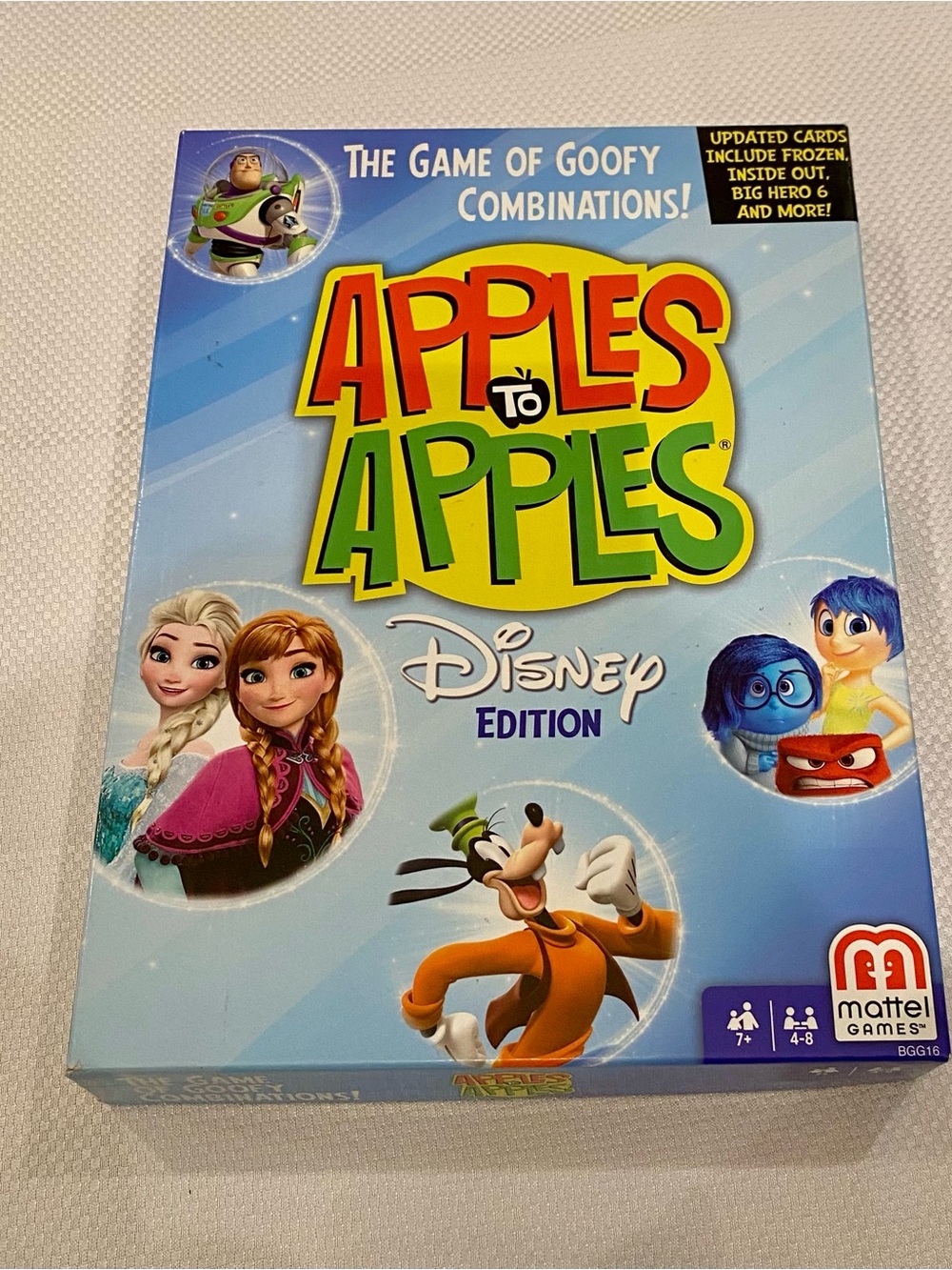 Mattel Apples to Apples Disney Edition Party Game - Blue, Yellow, Green